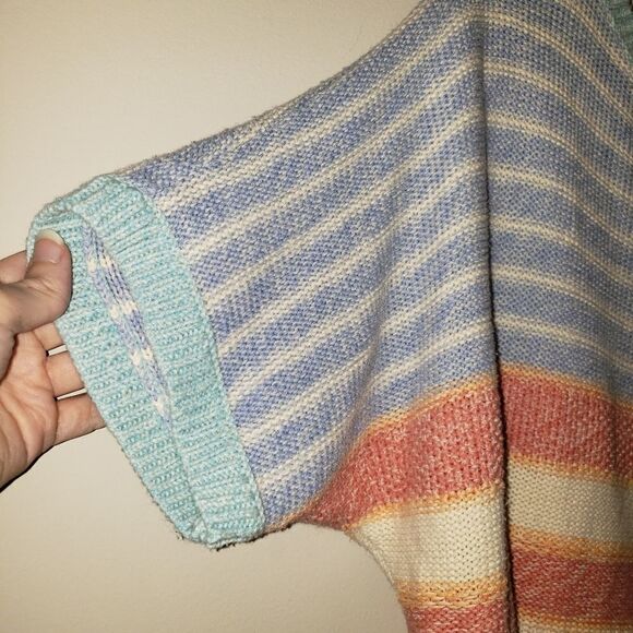 CHAPS STRIPE CREW NECK SHORT SLEEVE SWEATER SIZE XL - Picture 3 of 6